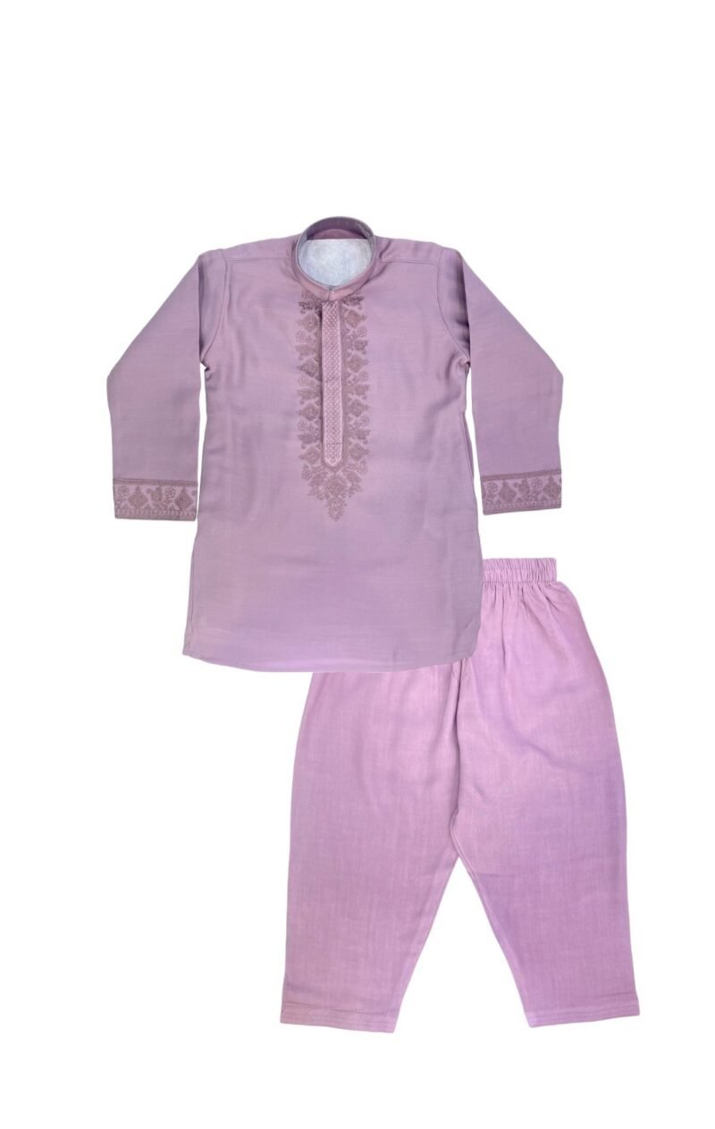 Lavender Kurta Set for Boys - Image 4