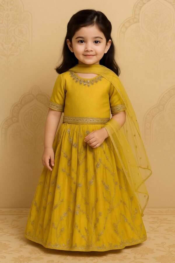 Girls Yellow Chaniya Choli Set