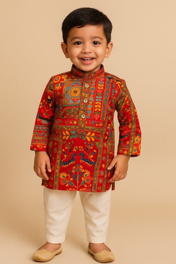Red Kurta Set