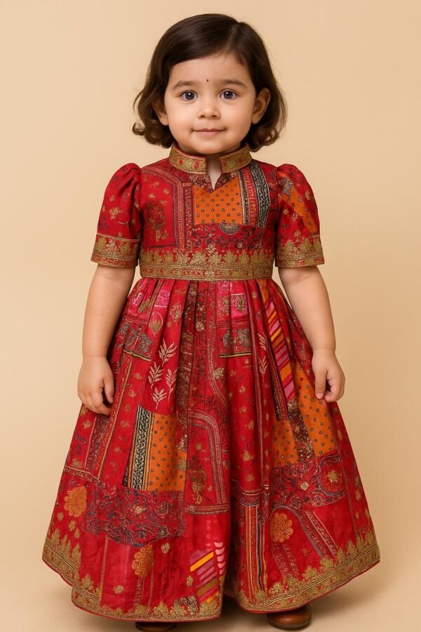 Rani Ethnic Wear Gown for Girl's