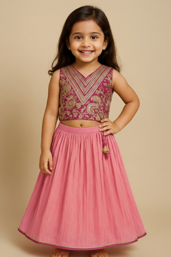 Dark Pink & Light Pink Designer Chaniya Choli