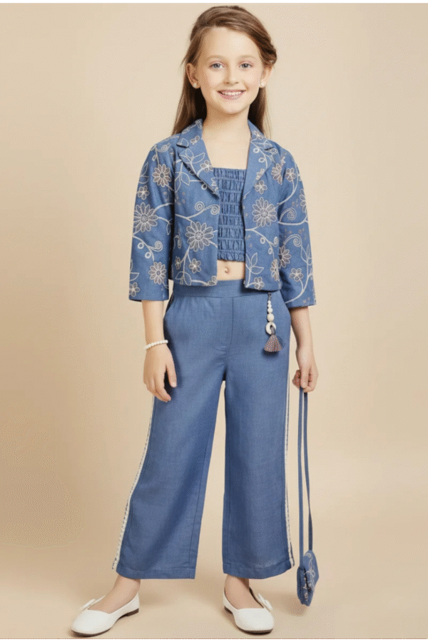 Blue Co-ord Set For Girls